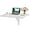 White, variant on Wubio Wall Mounted Desk, 31.5" x 23.5" Fold Down for Small Spaces Portable Drop Leaf Table, Collapsible Floating Workbench for Home Office, Garage, Bar, Kitchen or Laundry Room, White