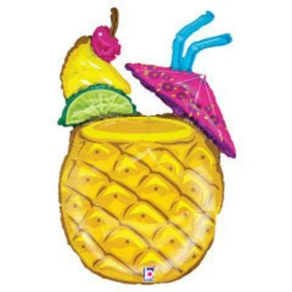 37" TROPICAL DRINK BALLOON Large Shape Foil Mylar Balloon Party Supplies Decorations Foil Mylar Balloon