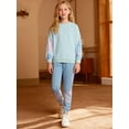 thumbnail image 5 of Hotiary 2Pcs Teens Little Girls Tracksuit Pant Outfit Sets Long Sleeve Sweatshirt & Leggings Color-Block Hoodie Top Sweapants Winter Fall Clothes, 6-14 Years, 5 of 8