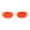 Peach Red, variant on Narrow Oval Clout Style Mod Plastic Womens Sunglasses Tortoise Brown