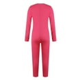 thumbnail image 4 of UoCefik Long Sleeve Ribbed Thumbhole Bodycon Tummy Control Zip Front One Piece Full Bodysuit Hot Pink XL, 4 of 6