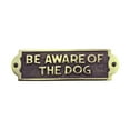 thumbnail image 4 of Renovators Supply Be Aware of Dog Sign 7" x 2" Keep Gate Closed Sign Cast Brass Please Close Gate Sign, 4 of 7