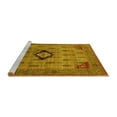 thumbnail image 2 of Ahgly Company Machine Washable Indoor Rectangle Oriental Yellow Industrial Area Rugs, 5' x 7', 2 of 4