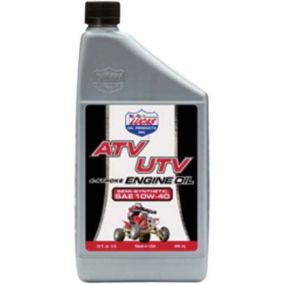 Lucas Oil 10720 Semi-Synthetic SAE 10W-40 ATV Engine Oil - 1 Quart