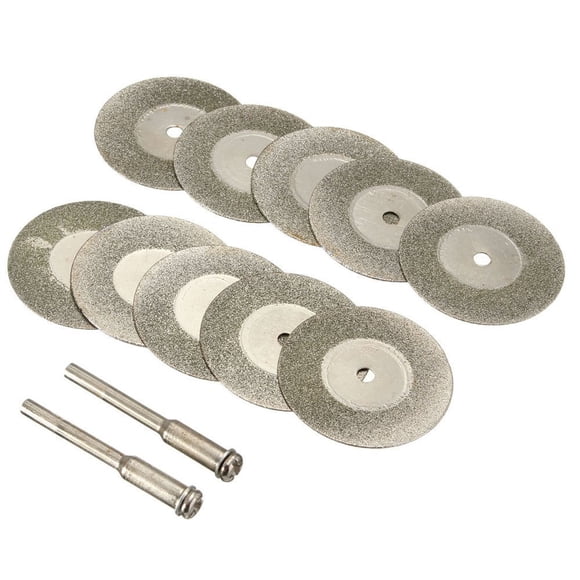 Diamond Cutting Wheel Cut Off Discs Coated Rotary Tools W/Mandrel 25mm for Dremel by YEEZUGO