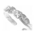 thumbnail image 3 of 925 sterling silver Hawaiian plumeria flower scroll 4mm cut out open toe ring, 3 of 4