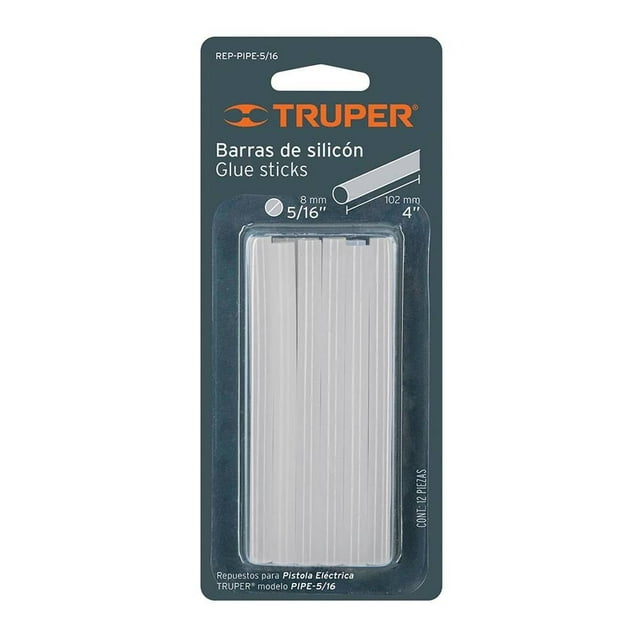 Barra de Silicón Truper 12 Piezas REP-PIPE-5/16
