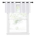thumbnail image 6 of NICETOWN 50% Blackout Kitchen Window Valances, Thermal Insulated Blackout Grommet Short Curtains for Cafe Store, Pure White, 42"x18", 2 Panels, 6 of 7