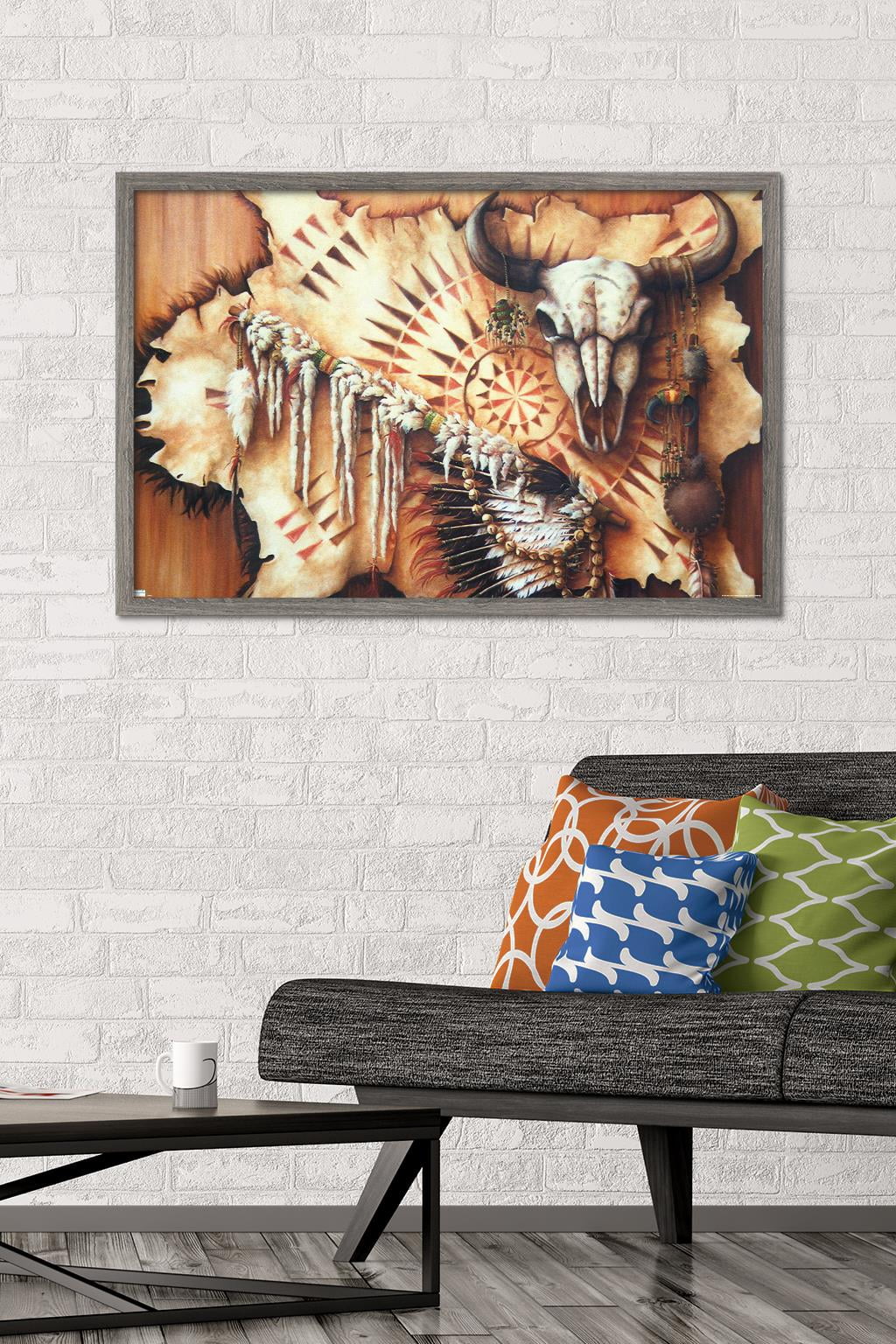 Teri Rosario - Plains Medicine Wall Poster, 22.375" x 34", Framed