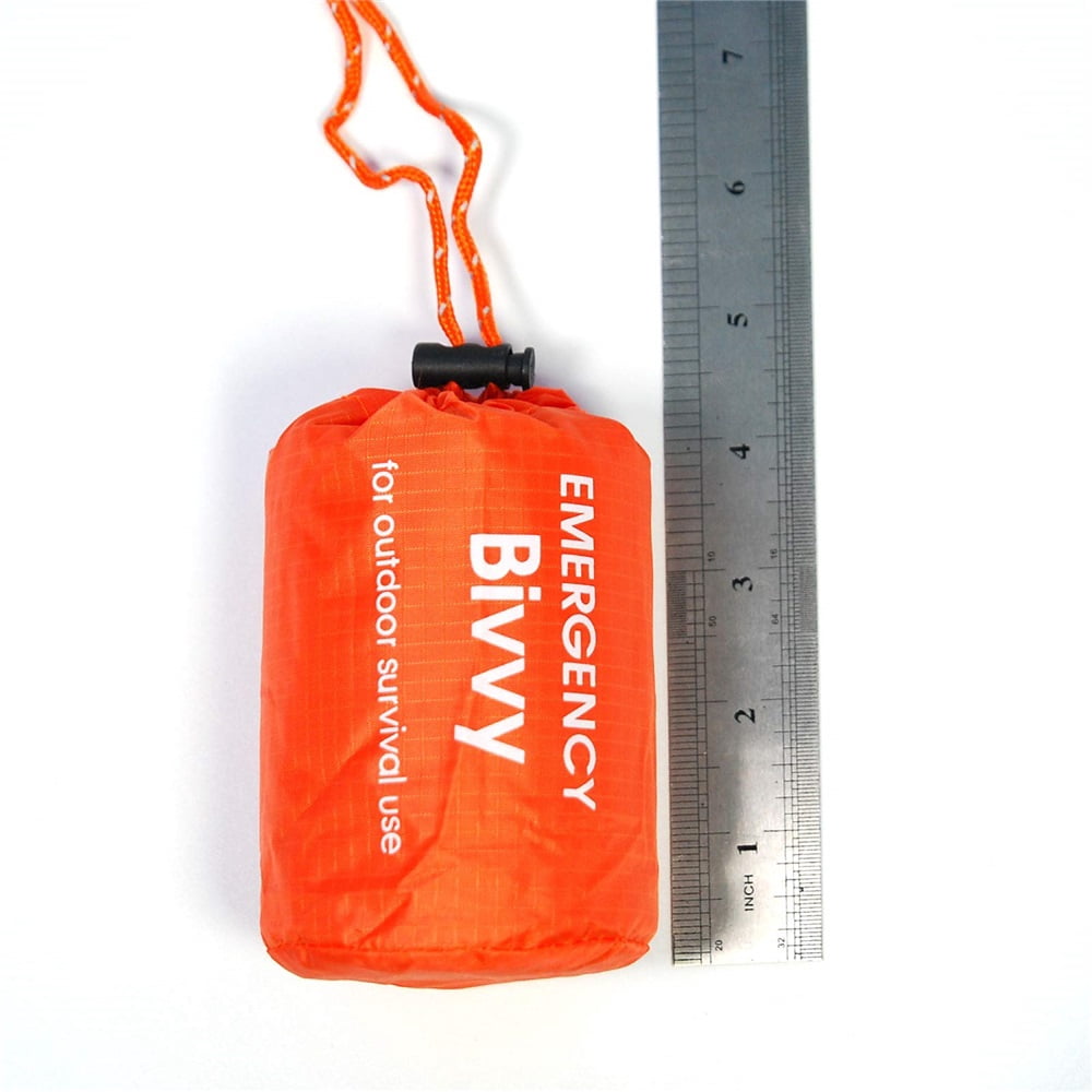 4 Pack Emergency Bag Survival Bivvy Sack with Whistles, Lightweight Portable Emergency Supplies for Outdoor Camping Hiking Keep Warm After Earthquakes, Hurricanes Disasters