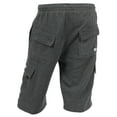 thumbnail image 3 of Mens Pro Club Cargo Sweat Shorts Heavy Weight Fleece Shorts S-5XL, 3 of 3