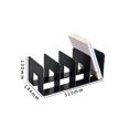 thumbnail image 2 of 4 Layers Student Bookshelf Organizer, Freestanding Desk Storage Rack Shelf With Magazine Holder, Office Table Filing Shelves, Desktop Stationery Divid, 2 of 4
