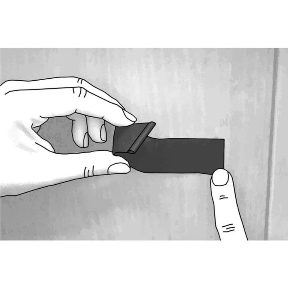 Back-to-Back Strap, Rubber Adhesive, 2-1/2 in, 1 in W, Black, 25 PK CCK/25