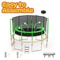 thumbnail image 5 of CITYLE Trampoline 10FT for Kids and Adults 1000LBS Weight Capacity, Heavy Duty Outdoor Trampolines with Basketball Hoop and Enclosure Net for Backyard, Birthday Gift, 5 of 8
