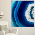 thumbnail image 1 of Design Art Blue Agate Crystal Abstract Digital Art Canvas Print, 1 of 2