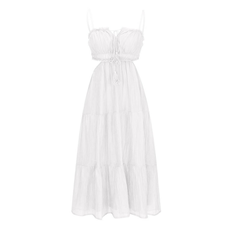 Women's summer loose fitting white dress 4374 Women's summer loose fitting white dress 4374