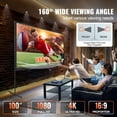 thumbnail image 2 of KFFKFF Display Screen and Stand, 100-inch 16:9 4K 1080 HD Outdoor Cinema Display, Crease-Resistant Projection Screen with Stabilizing Bar Feet and Portable Bag, 2 of 9