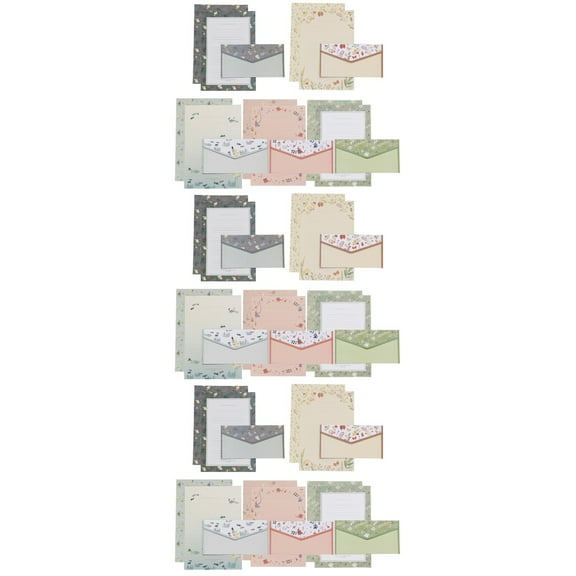 3 Pack Stationery Paper Decorative Writing Envelopes Letter Size Pretty