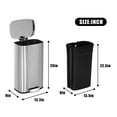 thumbnail image 7 of Dkelincs Kitchen Trash Can with Lid 8 Gallon/30L Step Garbage Can Stainless Steel Waste Bin with Plastic Inner Bucket, Silver, 7 of 7
