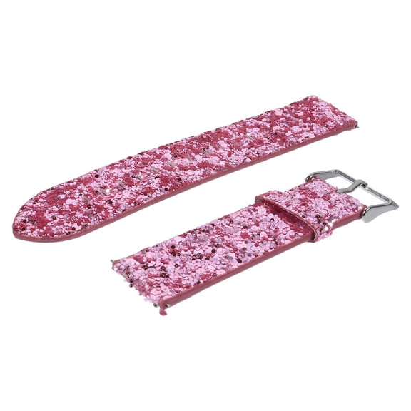 NUOLUX Pink Watch Band Shiny Watch Belt for Women Daily Use 1Pack