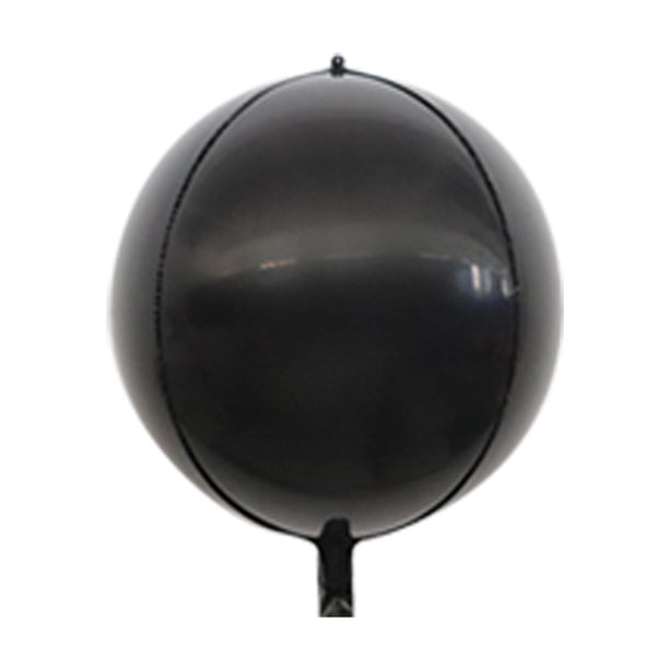 Ounissouiy Globos redondos, película de aluminio, tamaño grande, peso ligero, globo para casa, arreglo de ambiente, accesorios para fotos, accesorio para Kits de decoración para fiestas Negro Ounissouiy HA062117-07