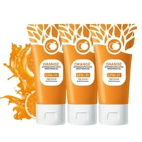 Zmzmskgsi Gmeelan Orange Enzymes Exfoliating Brightening Gel(Pack of 3), Orange Exfoliating Gel Scrub Face Body Skin, Deep Cleansing Moisturizing Facial Exfoliator, Clearance 50g/1.78oz