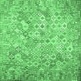 thumbnail image 1 of Ahgly Company Indoor Square Southwestern Emerald Green Country Area Rugs, 5' Square, 1 of 4