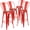Red, variant on Flash Furniture 4 Pk. 30" High Red Metal Barstool with Back and Wood Seat