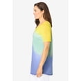thumbnail image 4 of Woman Within Plus Size Short-Sleeve V-Neck Shirred Tee, 4 of 6