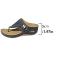 thumbnail image 4 of Domuza Orthopedic Casual Sandals for Women Slip on Non Slip Arch Support Summer Flat Sandals Lightweight Work Shoes 2026 Soft Foam Shoes Blue 9（EU-42）, 4 of 6
