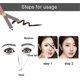 thumbnail image 2 of 2Pcs Eyebrow Stencils, Reusable Eye Brow Shaping Template Drawing Card DIY Makeup, 2 of 3