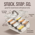 thumbnail image 5 of Cook With Color 8-Compartment Snackle Box, Charcuterie and Snack Container, Divided Serving Tray with Lids and Handle, Dishwasher Safe, Taupe, 5 of 8