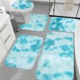 thumbnail image 2 of Dvumao Bedding Accessories, Mixed Colors Bath Mats 5 Set Bathroom Rugs For 5 Pcs Toilet Mats Universal Soft Comfortable Water Absorption Non-Slip Thick Machine Washable Easy Dry Dark Color, 2 of 7