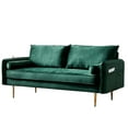 thumbnail image 4 of Velvet Fabric Sofa With Pocket-71‘’Green, 4 of 7