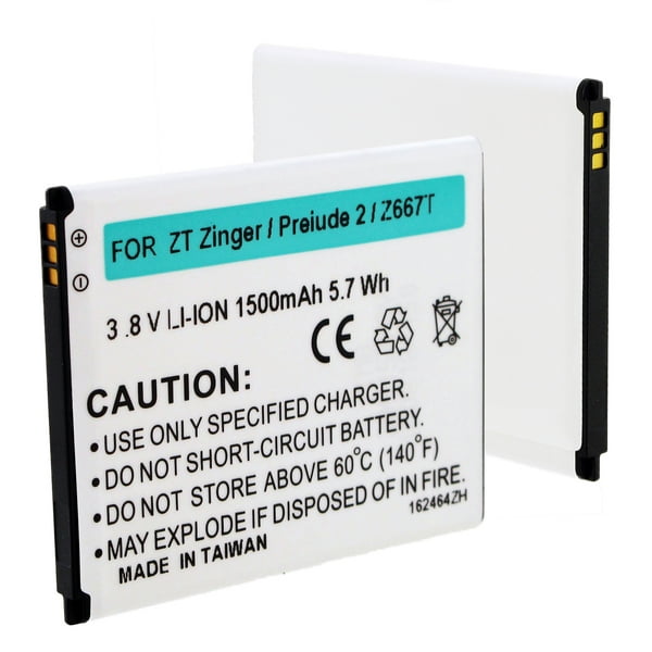ZTE ZINGER Cell Phone Battery (LiIon 3.8V 1500mAh) Replacement For