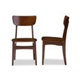 thumbnail image 1 of Baxton Studio RT365-CHR Netherlands Mid-Century Modern Scandinavian Style Dark Walnut Bent Wood Dining Side Chair - 33.54 x 17.75 x 19.89 in. - Pack of 2, 1 of 4