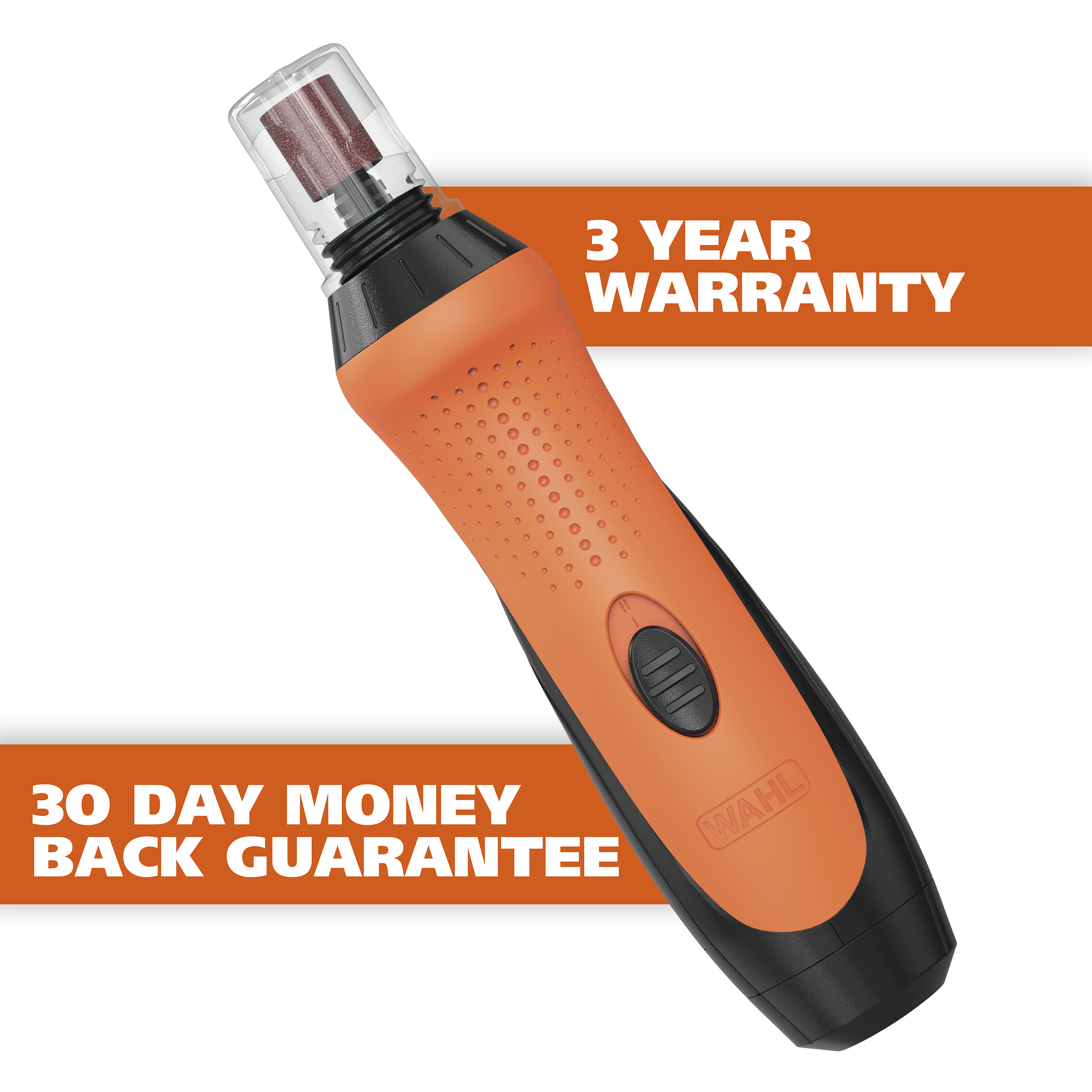 Wahl 2-Speed Battery Pet Nail Grinder, Orange/Black photo 8