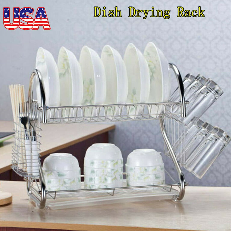 Dish Drying Tray , Cedar Slats Drying Rack 