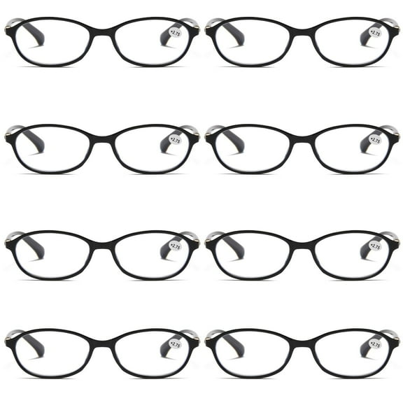 8 Pairs Womens Ladies Blue Light Blocking Reading Glasses Computer Gaming Readers 0.75