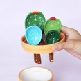 thumbnail image 4 of CNKOO 4Pcs Porcelain Measuring Spoons Set with Base Cute Cactus Shape Stirring Soup Spoon Reusable and Durable Ceramic Flower Pot Measuring Spoon Set for Home Kitchen, 4 of 9