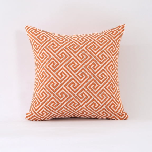 18x18 Inch Decorative Throw Pillow Cover, Cotton Blend Fabric, Geometric Pattern Design, Hidden Zipper Closure, For Sofa or Living Room, 1 Pack