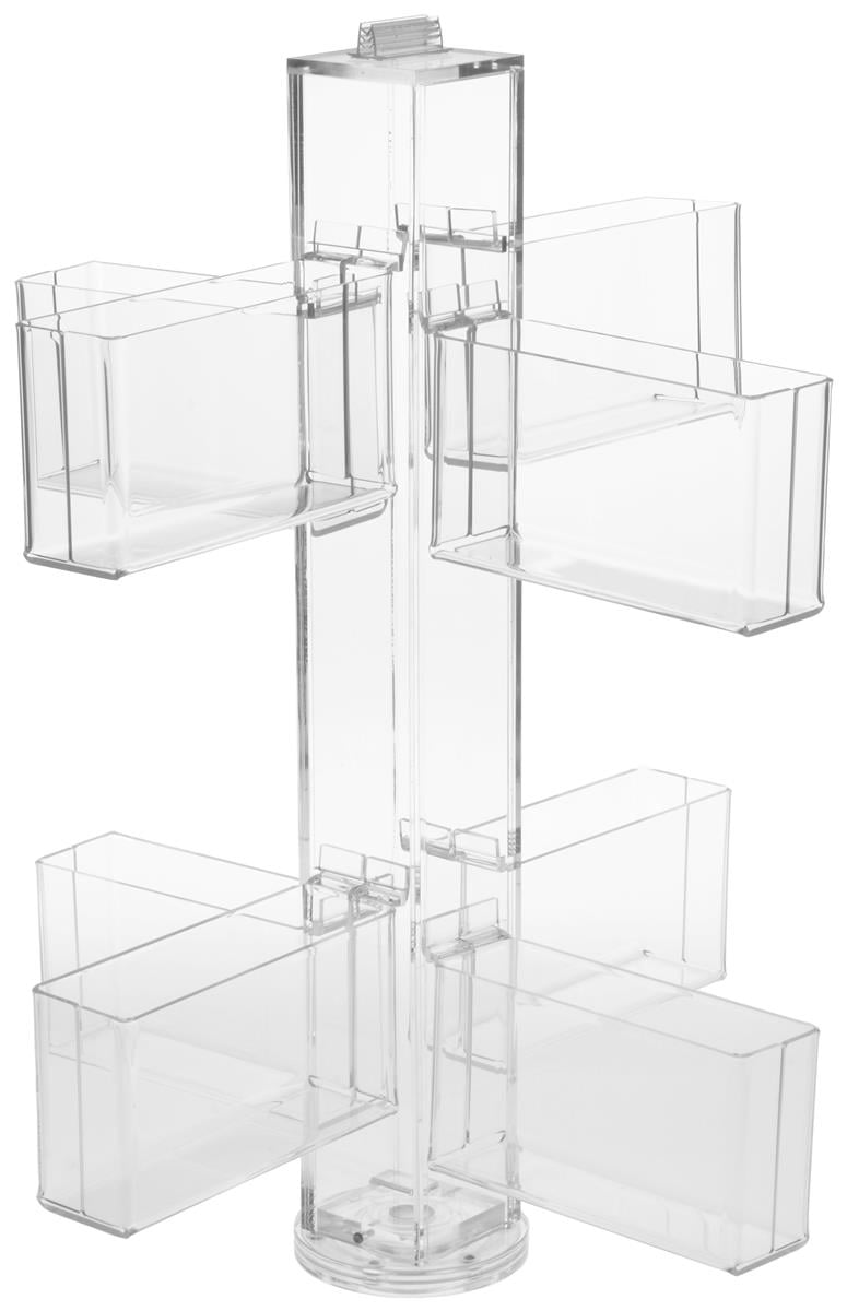 Greeting Card Rack, Countertop or Tabletop, Spinning, 8 Pockets Hold