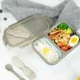 thumbnail image 4 of Lunchbox Silicone Collapsible Lunchbox 2 Compartments Large Bento Box Microwave Dishwasher Freezer Lunchbox, 4 of 8