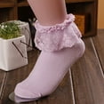 thumbnail image 3 of SPRING PARK 1 Pair Women Ankle Socks, Lace Ruffle Frilly Comfortable Cute Cotton Socks Ladies Girl Princess Lace Socks, 3 of 3