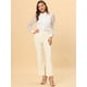 thumbnail image 2 of INSPIRE CHIC Pantalones De Pierna Ancha Para Mujer Con Bolsillos Pantalones De Trabajo Elásticos De Cintura Alta Beige XS, 2 of 5