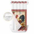 thumbnail image 2 of Vintage Rooster No Hook Shower Curtain Waterproof, Bathroom Curtains with Snap in Liners and See Through Top Window, Pastoral Watercolor Sunflower Plaid Hotel Style Bathtub Curtains Shower 36"Wx72"L, 2 of 8