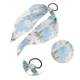 thumbnail image 3 of Unique Bargains 1 Pc Peony Triangle Ribbon Hair Elastic Band Blue, 3 of 5