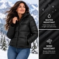 thumbnail image 6 of Steve Madden Womens Packable Quilted Winter Puffer Jacket with Hood, 6 of 7