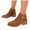 Brown, variant on Women's Ankle Fall Boots Fashion Square Head Suede Ankle Boots Ladies Pointed Toe Comfortable Dress Shoes