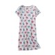 thumbnail image 1 of Gibobby Pijamas para mujer Camisón de algodón para mujer, ropa de dormir, camisa de manga corta, vestido de dormir con estampado informal(Gris,CH), 1 of 4